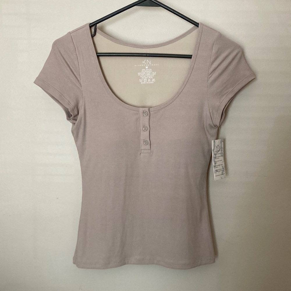 Klassy Network Brami Henley T-Shirt, color Stone, size M